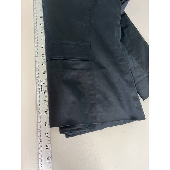 Chicos 2 Button Blazer Jacket Womens Size 0 US 4 Small Cotton Black Career - Picture 7 of 8